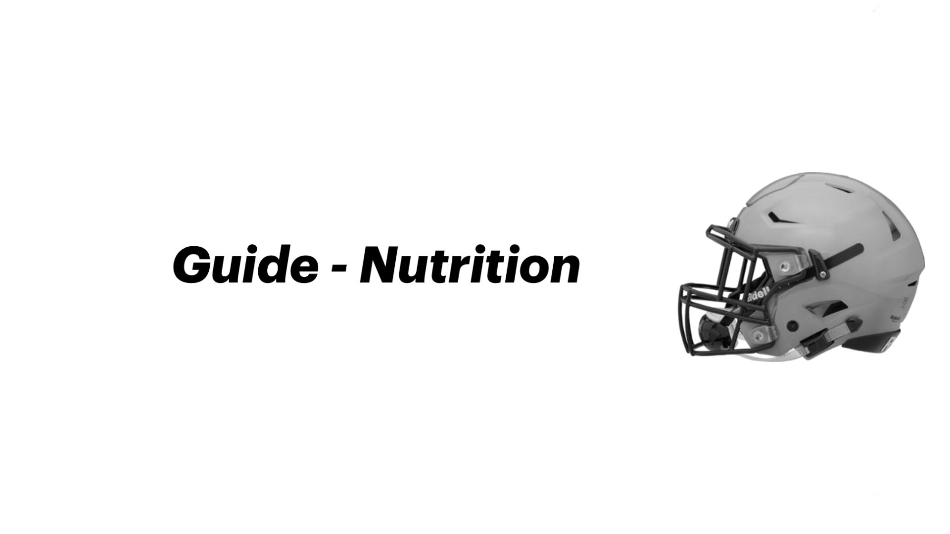Guides - Nutrition